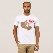 Canada Markthart + Kaart T-Shirt (Voorkant volledig)