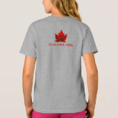 Canada Meisje T-shirt Custom Canada Shirt (Achterkant)