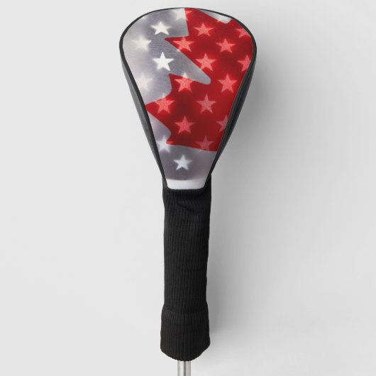 Canada met Amerikaanse vlaggen Golfheadcover (Voorkant)