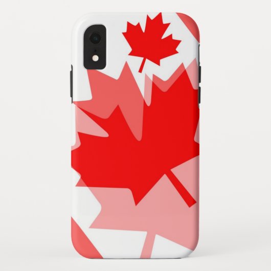 CANADA met gelaagde stijl in Canadese rode maaple Case-Mate iPhone Case (Achterkant)
