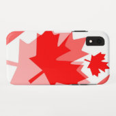 CANADA met gelaagde stijl in Canadese rode maaple Case-Mate iPhone Case (Achterkant (horizontaal))