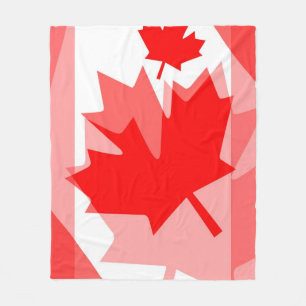 CANADA met gelaagde stijl voor Canadese maapelblad Fleece Deken