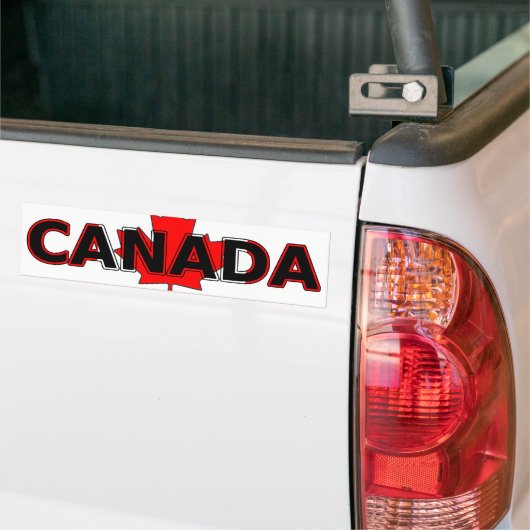 Canada met Leaf Bumpersticker (Op Truck)