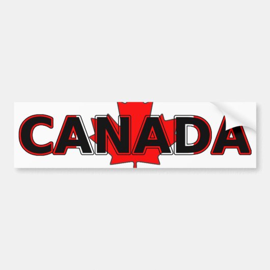 Canada met Leaf Bumpersticker (Voorkant)