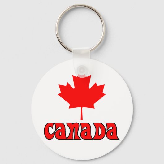 CANADA met rode espenblad Sleutelhanger (Voorkant)