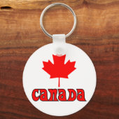 CANADA met rode espenblad Sleutelhanger (Voorkant)