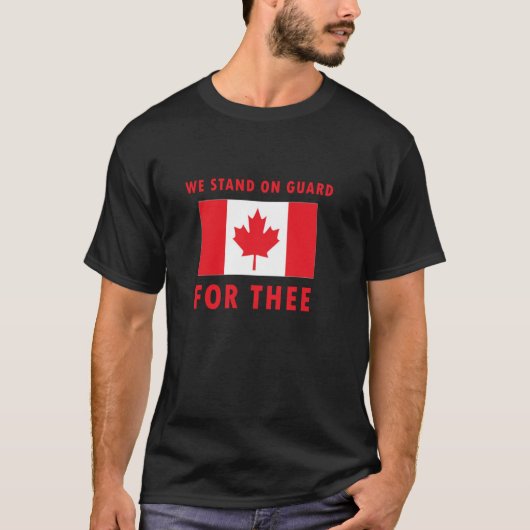 CANADA met vlag en volkslied T-shirt (Voorkant)