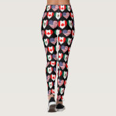 Canada Mexico USA 2026 Country Flags Hearts Leggings (Achterkant)