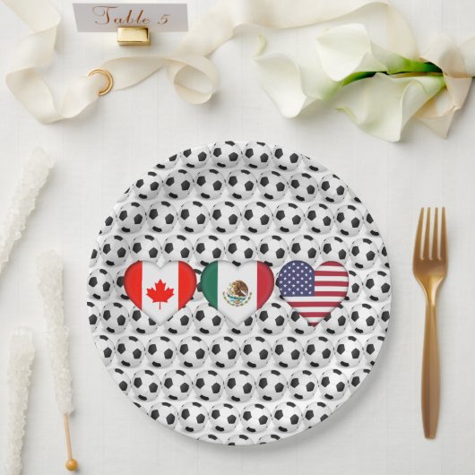 Canada Mexico USA als gastland voor het Football T Papieren Bordje (Huwelijk)