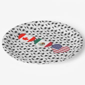 Canada Mexico USA als gastland voor het Football T Papieren Bordje (Gekanteld)
