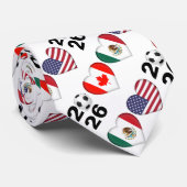 Canada Mexico USA als gastland voor het Football T Stropdas (Opgerold)