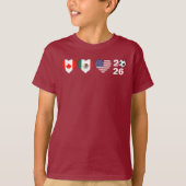 Canada Mexico USA als gastland voor het Football T T-shirt (Voorkant)