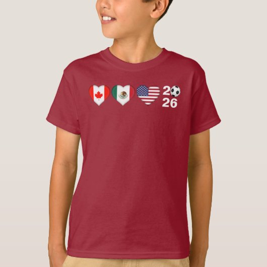 Canada Mexico USA als gastland voor het Football T T-shirt (Voorkant)