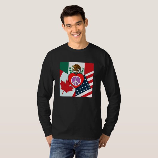 Canada-Mexico-VS Unisex Long Sleeve T-Shirt (Voorkant volledig)