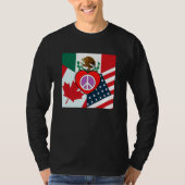 Canada-Mexico-VS Unisex Long Sleeve T-Shirt (Voorkant)