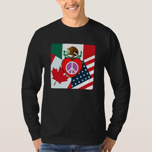 Canada-Mexico-VS Unisex Long Sleeve T-Shirt (Voorkant)