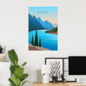 Canada Minimale Reisposter Poster (Thuiskantoor)
