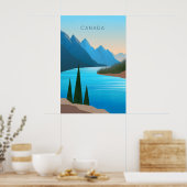 Canada Minimale Reisposter Poster (Keuken)