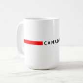 Canada minimalistische vlag koffiemok (Voorkant links)