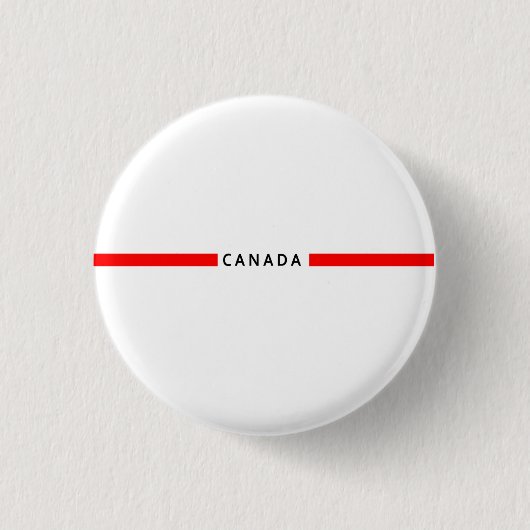 Canada minimalistische vlag ronde button 3,2 cm (Voorkant)