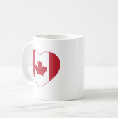 Canada Mok voor hartkoffie op de vlag (Voorkant links)