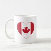 Canada Mok voor hartkoffie op de vlag (Links)
