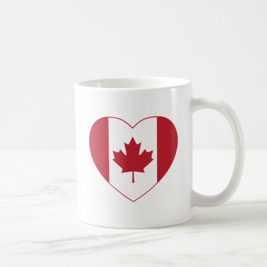 Canada Mok voor hartkoffie op de vlag (Rechts)