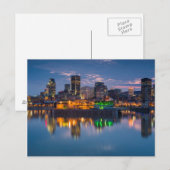 Canada, Montreal, silhouet en Oude Haven Briefkaart (Voorkant / Achterkant)