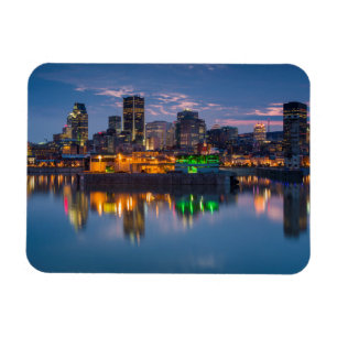 Canada, Montreal, silhouet en Oude Haven Magneet