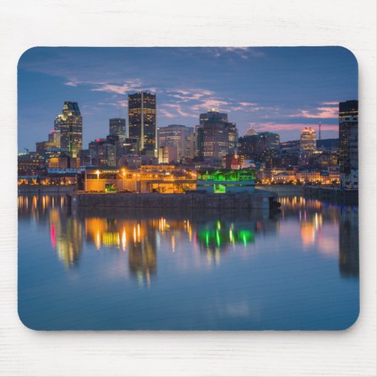 Canada, Montreal, silhouet en Oude Haven Muismat (Voorkant)