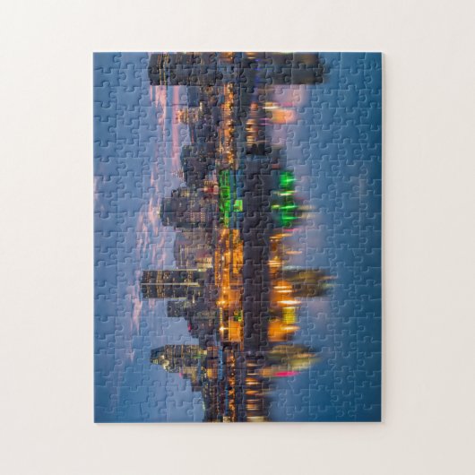 Canada, Montreal, skyline en oude haven Legpuzzel (Verticaal)