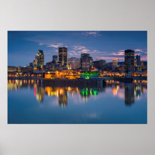 Canada, Montreal, skyline en Oude Haven Poster