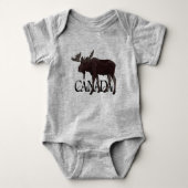 Canada Moose Baby Bodysuit Canada Baby Souvenir (Voorkant)