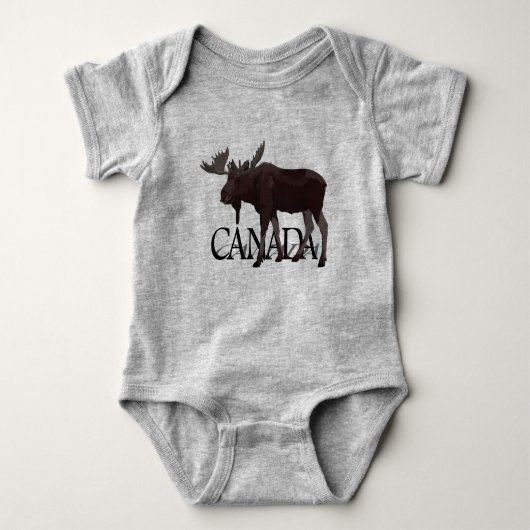 Canada Moose Baby Bodysuit Canada Baby Souvenir (Voorkant)