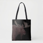 Canada Moose Bags Retro Moose Art Canvas tassen (Voorkant)