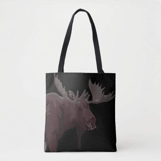 Canada Moose Bags Retro Moose Art Canvas tassen (Voorkant)