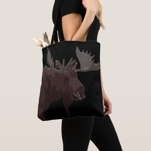 Canada Moose Bags Retro Moose Art Canvas tassen (Dichtbij)