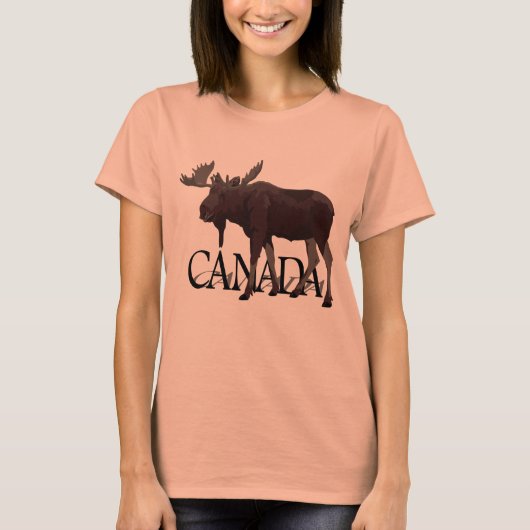 Canada Moose Dress Retro Canadian Moose Souvenir T-shirt (Voorkant)