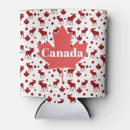 Canada Moose en Maple Leaf Bier Koeler (Voorkant)