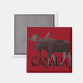 Canada Moose Fridge Magnet Canada Souvenir Magnet (Voorkant / Achterkant)