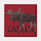 Canada Moose Fridge Magnet Canada Souvenir Magnet (Voorkant)