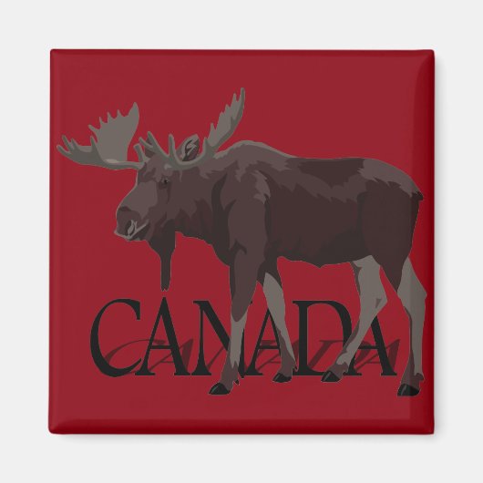 Canada Moose Fridge Magnet Canada Souvenir Magnet (Voorkant)
