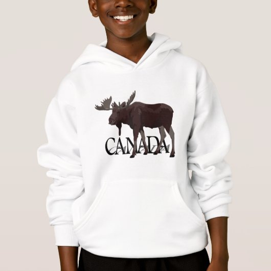 Canada Moose Hoodie Kind Canadian Souvenir Shirt (Voorkant)