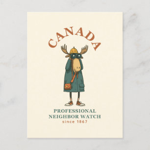 Canada Moose Neighbor Watch Briefkaart