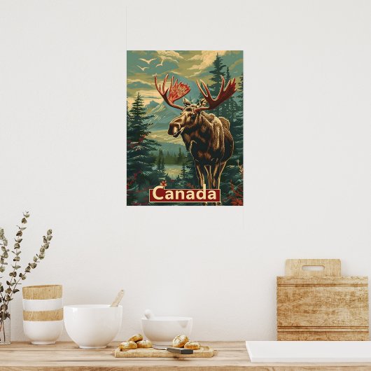 Canada Moose  Poster (Keuken)