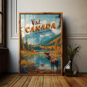 Canada Moose Poster – Vintage Travel Art