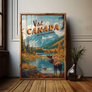 Canada Moose Poster – Vintage Travel Art