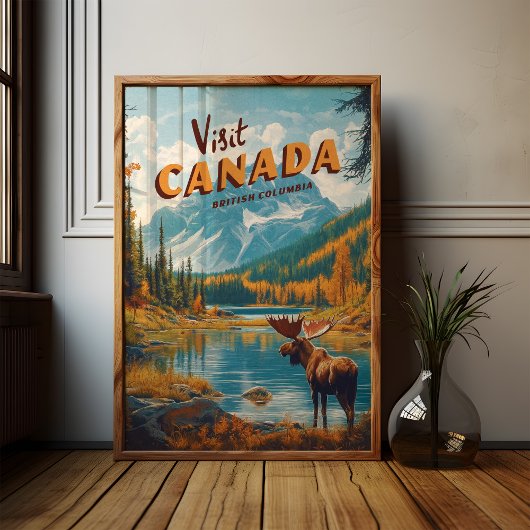 Canada Moose Poster – Vintage Travel Art