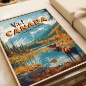 Canada Moose Poster – Vintage Travel Art