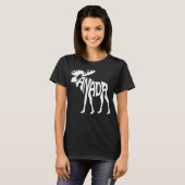 Canada Moose Red White Canadian Pride Canada Day T-shirt (Voorkant volledig)
